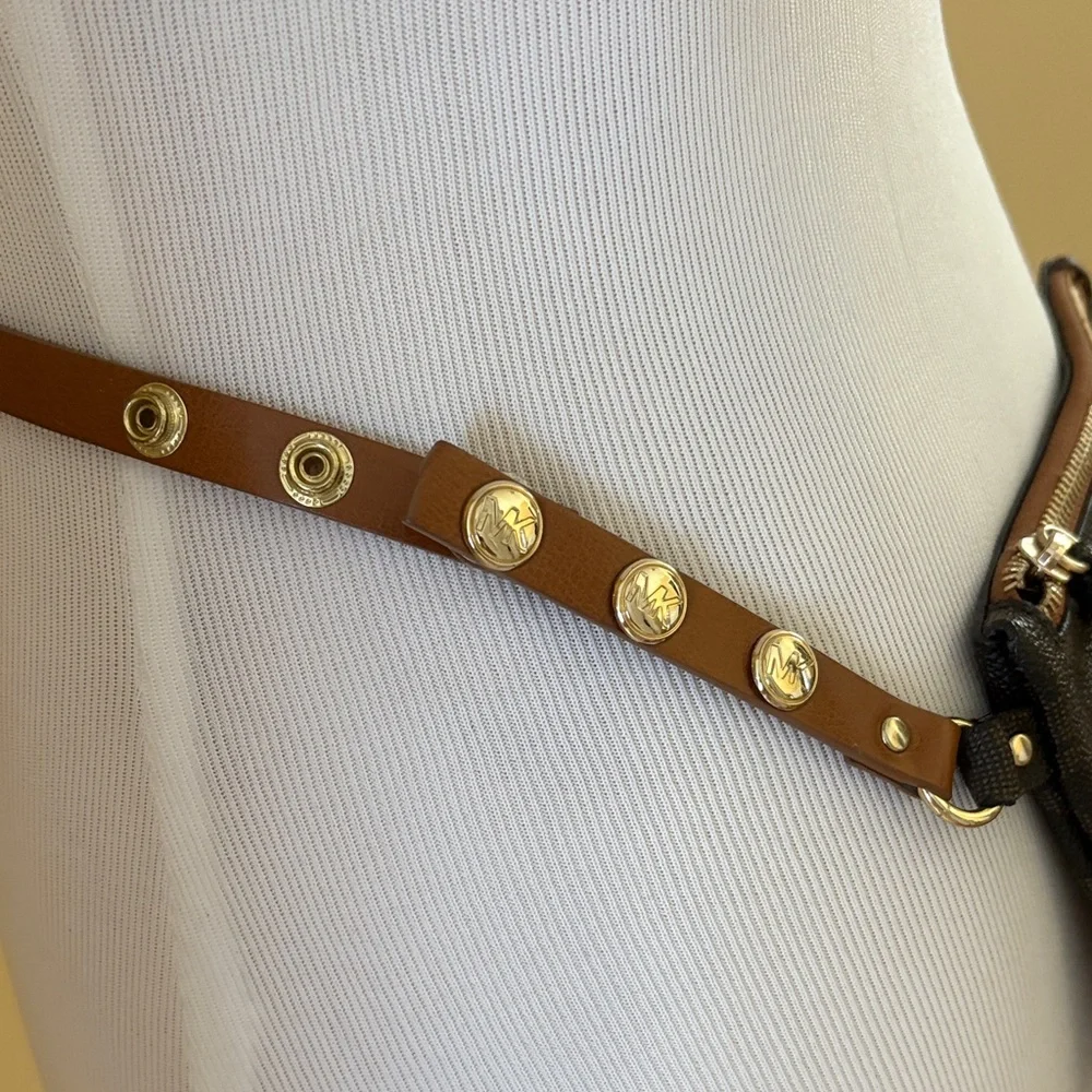 Michael Kors Collection Black and Gold Crossbody Bag - Picture 3 of 10